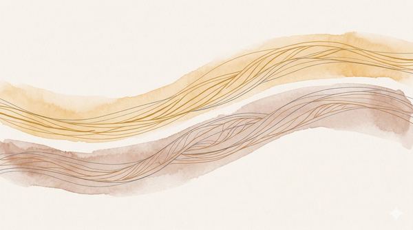 Prismatic watercolor with gold threads