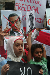 Young Faces in the crowd - Egypt Uprising prot...