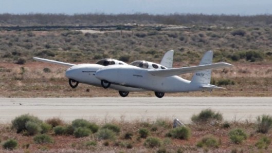 The Model 367 “BiPod” hybrid flying car designed by Burt Rutan