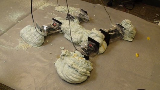 Robot creates other robots out of foam