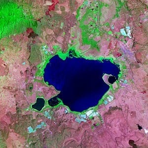 English: Satellite image of Lake Naivasha, Kenya