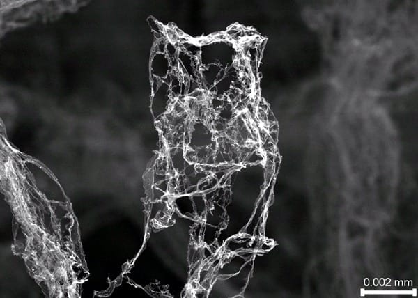 Ethereal aerographite is lightest stuff ever made