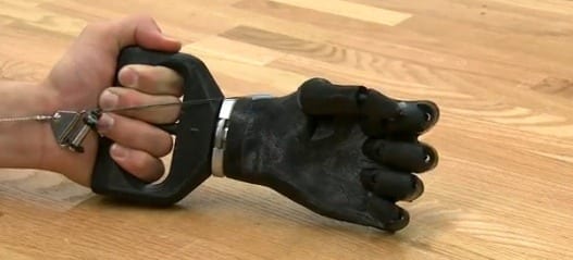 Low-cost, 3D printable prosthetic hand