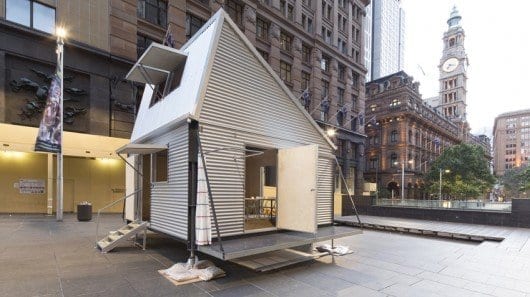 Flexi-legged Shelter can be built from disaster scrap