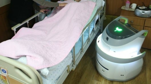 Korean nurse bot sniffs the air to detect soiled diapers
