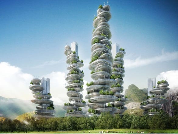 These “Farmscrapers” Are Entire Cities In Crazy, Wobbly Looking Towers