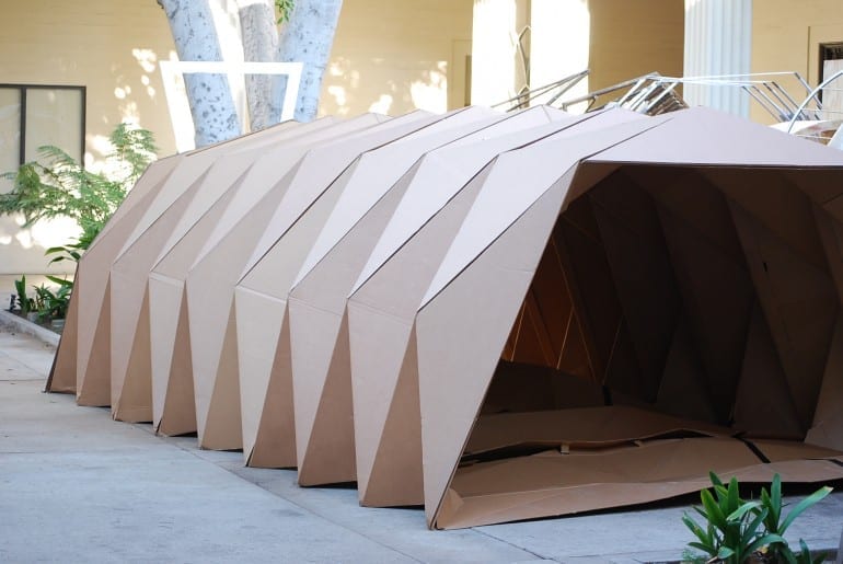 Cardborigami fuses cardboard and origami to shelter the homeless