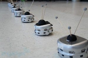 Swarm robots perform classical 'scores' inside Georgia Tech's GritsLab