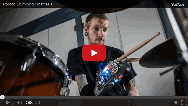 Robotic Prosthesis Turns Drummer into a Three-Armed Cyborg