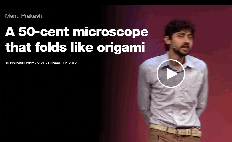 A 50-cent microscope that folds like origami