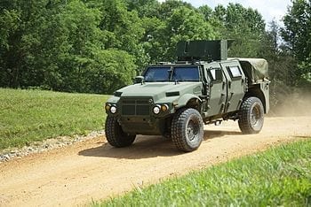 English: The Joint Light Tactical Vehicle runs a dirt track test at the Churchville Test Area near Aberdeen Proving Ground, Md., June 3rd. (Photo credit: Wikipedia)