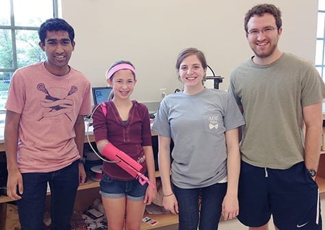 WUSTL students ‘print’ pink prosthetic arm for teen girl