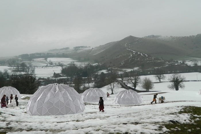 Woven Domes Create Safe, Modern Shelters For Disaster Zones