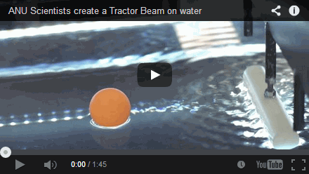 Physicists create water tractor beam