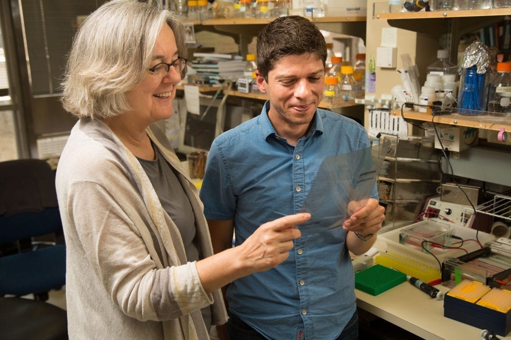 Victoria Lundblad and Timothy Tucey Image: Courtesy of the Salk Institute for Biological Studies