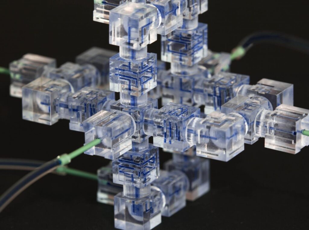 This image shows modular fluidic and instrumentation components developed by researchers at the University of Southern California Viterbi School of Engineering. Credit: USC Viterbi School of Engineering