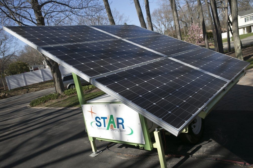 The Nextek Power Systems STAR, a mobile solar generator with battery storage.