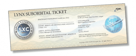 XCOR ticket for a Lynx suborbital flight. Tickets are now available for $95,000 per flight, including medical screening and G-Force training at one of our ... via sites.artsblock.ucr.edu