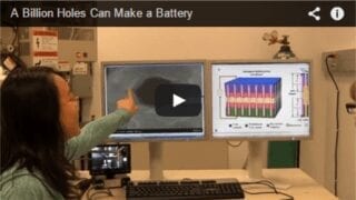 A Billion Holes Can Make a Battery