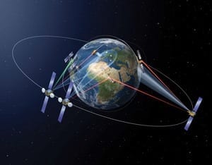 European Data Relay System (EDRS) connecting LEO and GEO satellites together - confirming the concept of the SpaceDataHighway to benefit disaster management, security and commercial users.