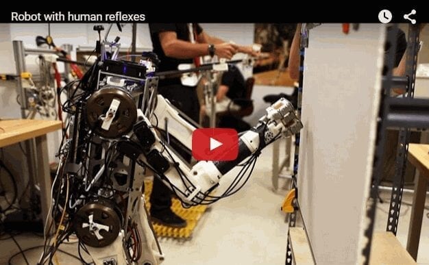A bipedal robot with human reflexes