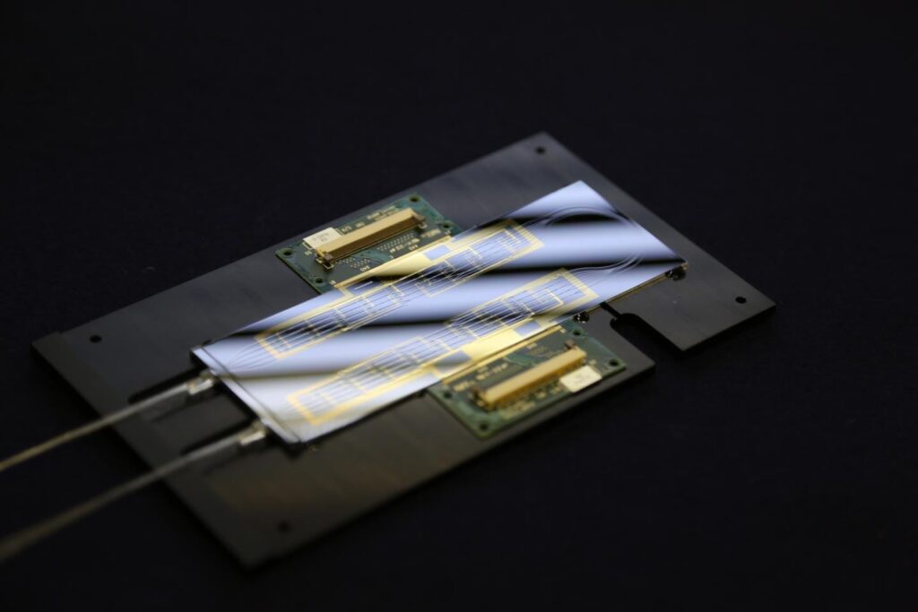 This is the silicon based quantum optics lab-on-a-chip. CREDIT University of Bristol