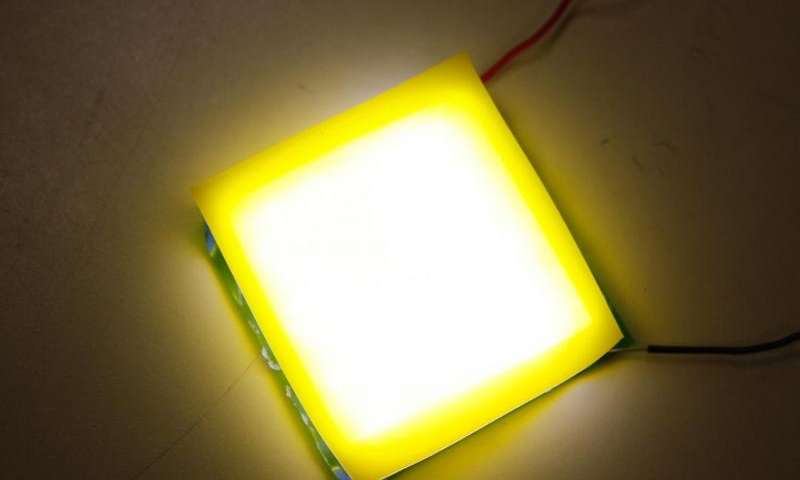 A New Design for an Easily Fabricated, Flexible and Wearable White-Light LED