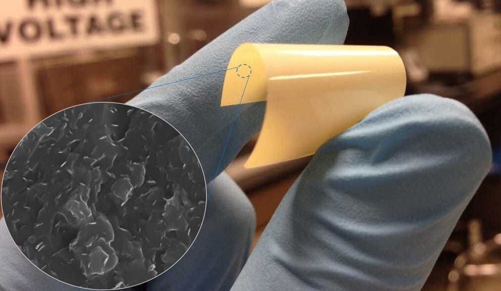 Flexible dielectric polymer can stand the heat