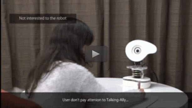 Robot adapts it's voice and gestures to keep your attention