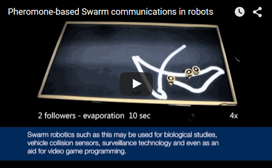 Computer scientists achieve breakthrough in pheromone-based swarm communications in robots