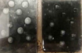 A new road material (right) delays the formation of ice compared to conventional materials (left). Credit: American Chemical Society 