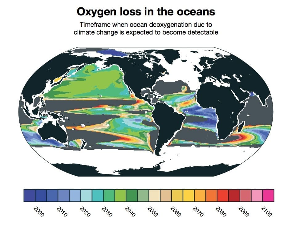 Widespread loss of ocean oxygen to become noticeable in 2030s
