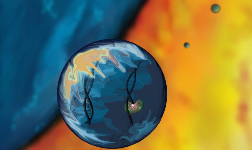 Visualization of RNA in water droplets. Jared Ellefson