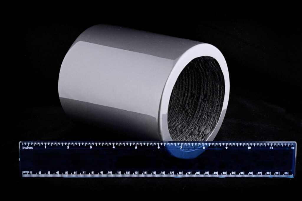 This isotropic, neodymium-iron-boron bonded permanent magnet was 3D-printed at DOE’s Manufacturing Demonstration Facility at Oak Ridge National Laboratory.