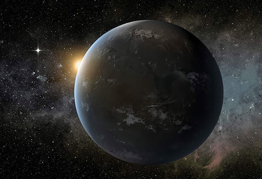 Searching for signs of life in the habitable zone on exoplanet Wolf 1061