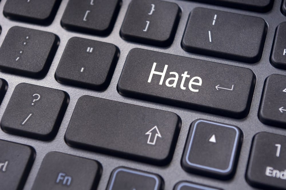 Now hate speech and violence written communications can be detected via a machine learning model