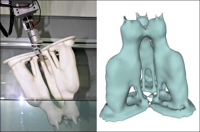 Using water for 3D shape reconstruction