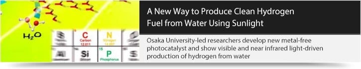 A new way to produce hydrogen from water uses no expensive metals and absorbs a wider range of sunlight