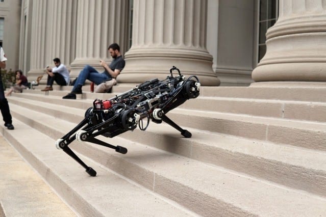A blind robot that can climb stairs littered with obstacles