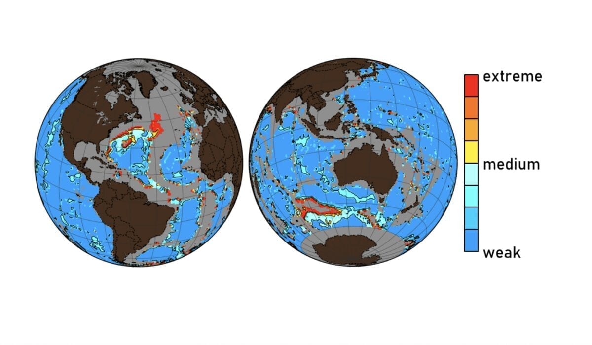 Ocean acidification caused by high levels of human-made CO2 is dissolving the seafloor