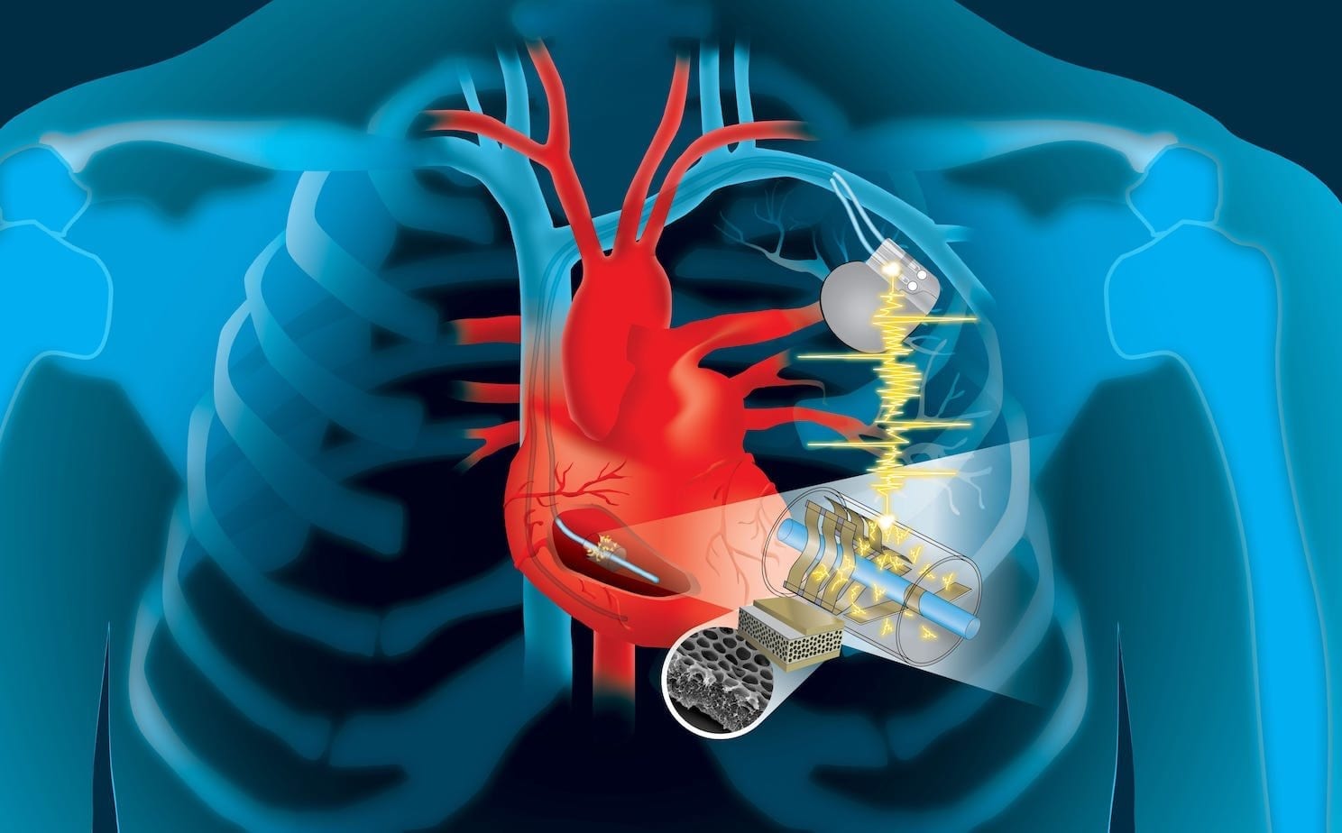 Harvesting the  heart’s energy to power life-saving devices