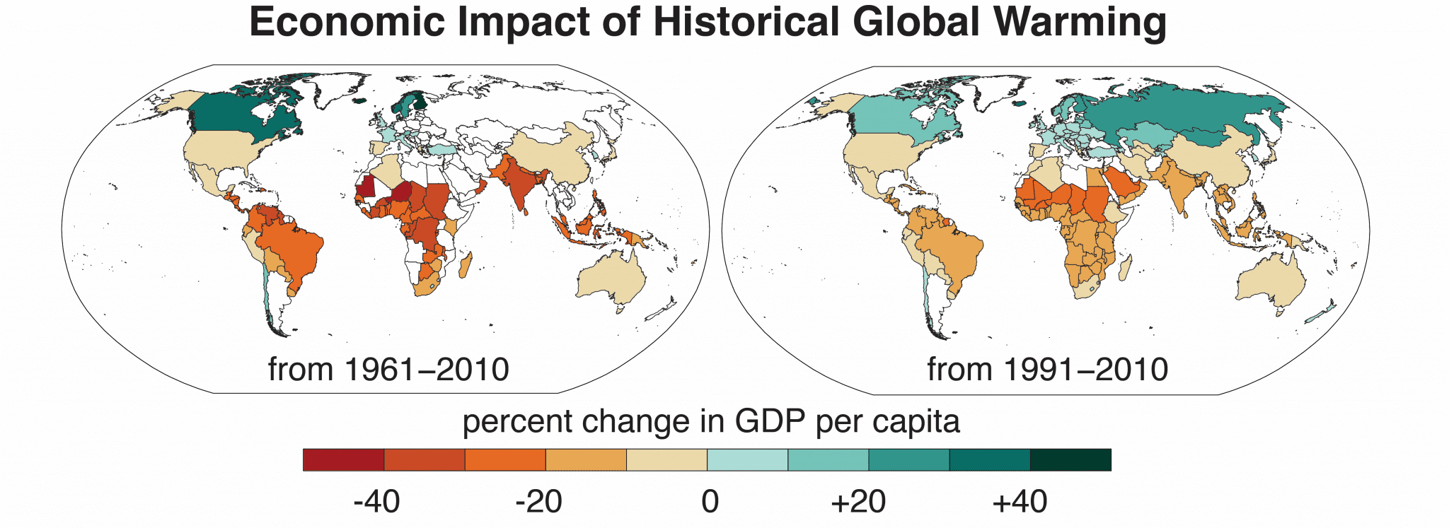 The economic impact of historical global warming