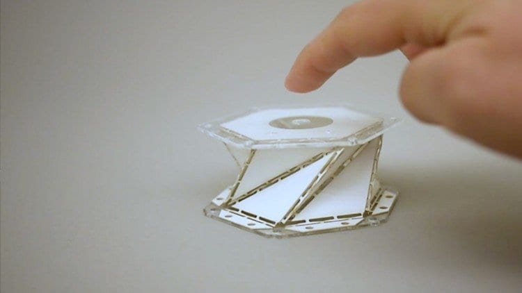 Origami-inspired metamaterial softens impact forces for potential use in spacecraft, cars and beyond