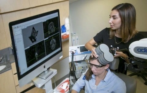 Magnetic stimulation of the brain improves working memory in young and old adults