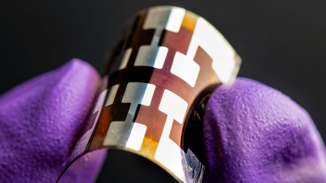 Dennis Schroeder/National Renewable Energy Laboratory 

A solar cell made with perovskite, shown here, show promise as an energy-efficient, scalable and longer-lasting way to create solar panels