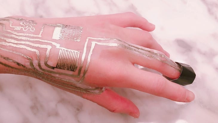 With a novel layer to help the metallic components of the sensor bond, an international team of researchers printed sensors directly on human skin.

IMAGE: Ling Zhang, Penn State/Cheng Lab and Harbin Institute of Technology