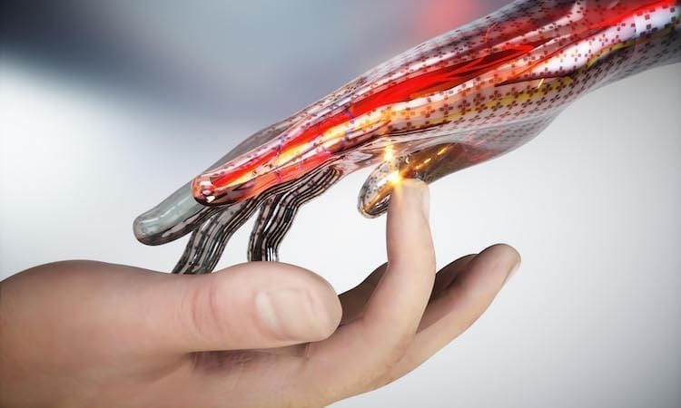 A new type of energy-generating synthetic skin is capable of mimicking the sense of touch
