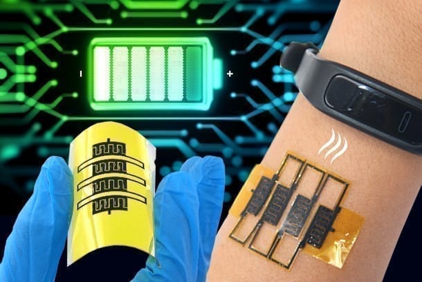 A self-powered stretchable micro-supercapacitor system for wearable health-monitoring and diagnostic devices