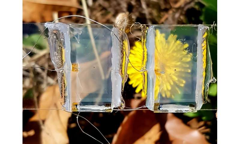 The solar cell created by the team is transparent, allowing its use in a wide range of applications Photo courtesy: Joondong Kim from Incheon National University