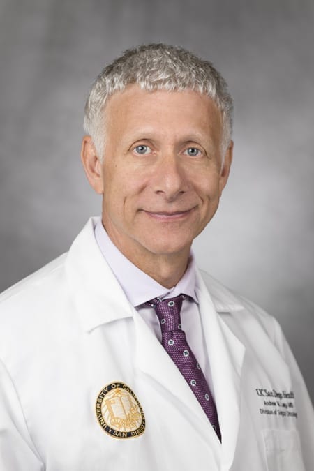 Andrew Lowy, MD, is the co-corresponding author of the study, professor of surgery at UC San Diego School of Medicine and chief of the Division of Surgical Oncology at Moores Cancer Center at UC San Diego Health.